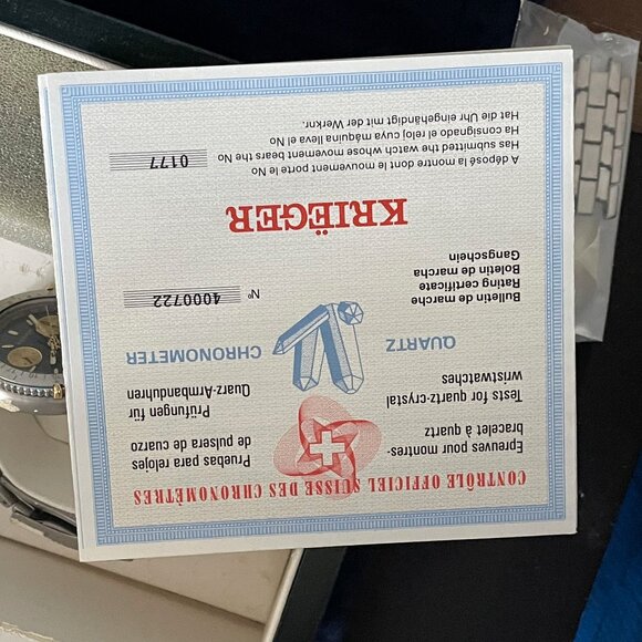 Krieger Men's Swiss Chronometer Watch - Picture 5 of 8